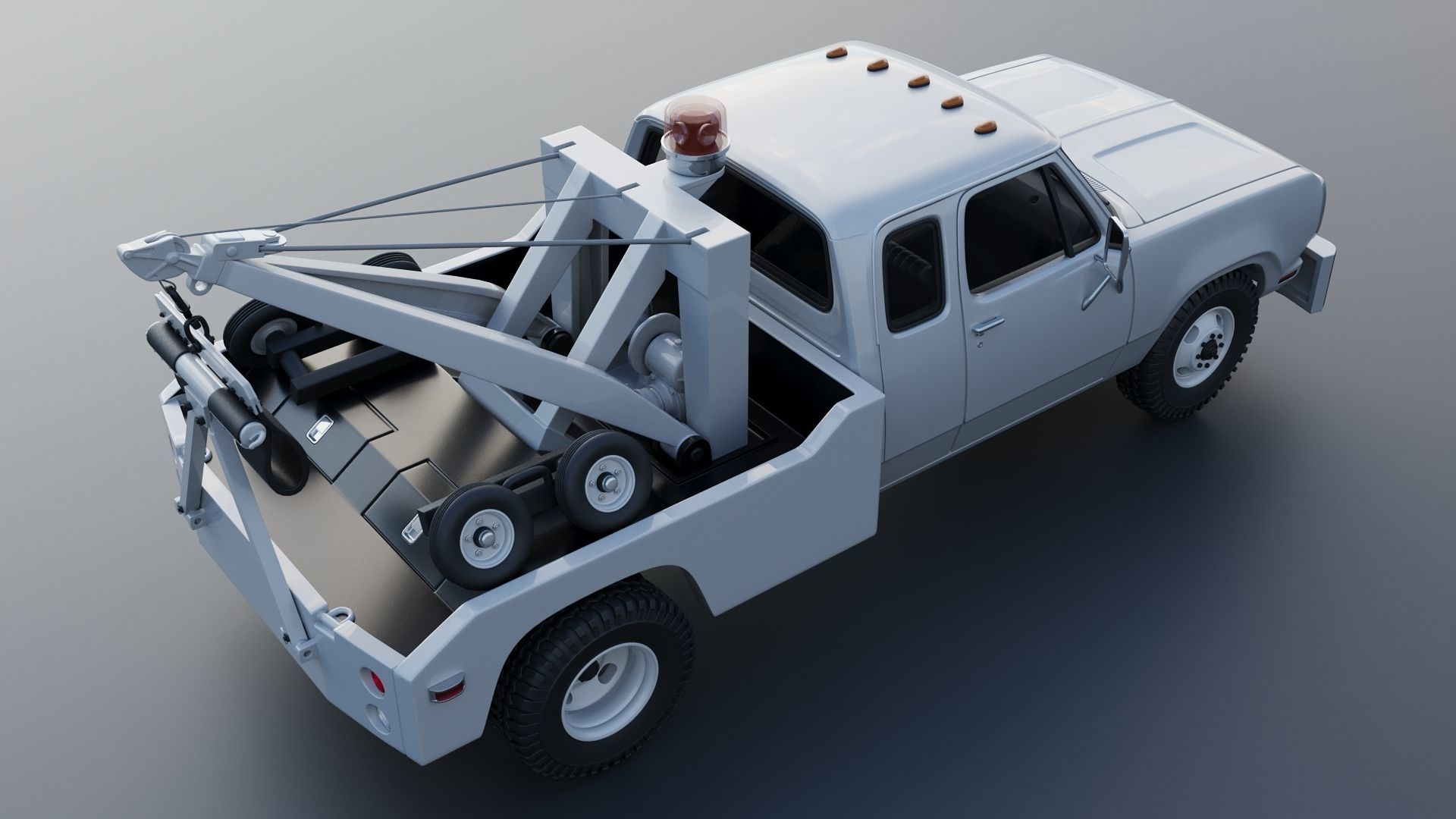 Dodge D300 Wrecker 1977 3D print model_6