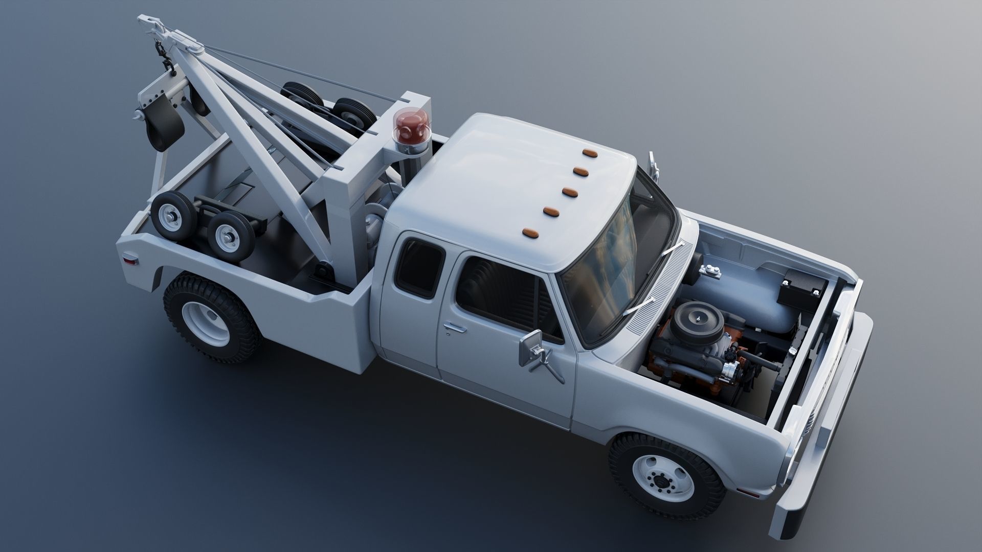 Dodge D300 Wrecker 1977 3D print model_12