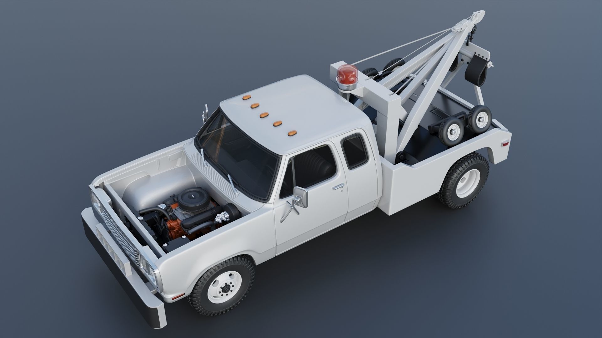 Dodge D300 Wrecker 1977 3D print model_11