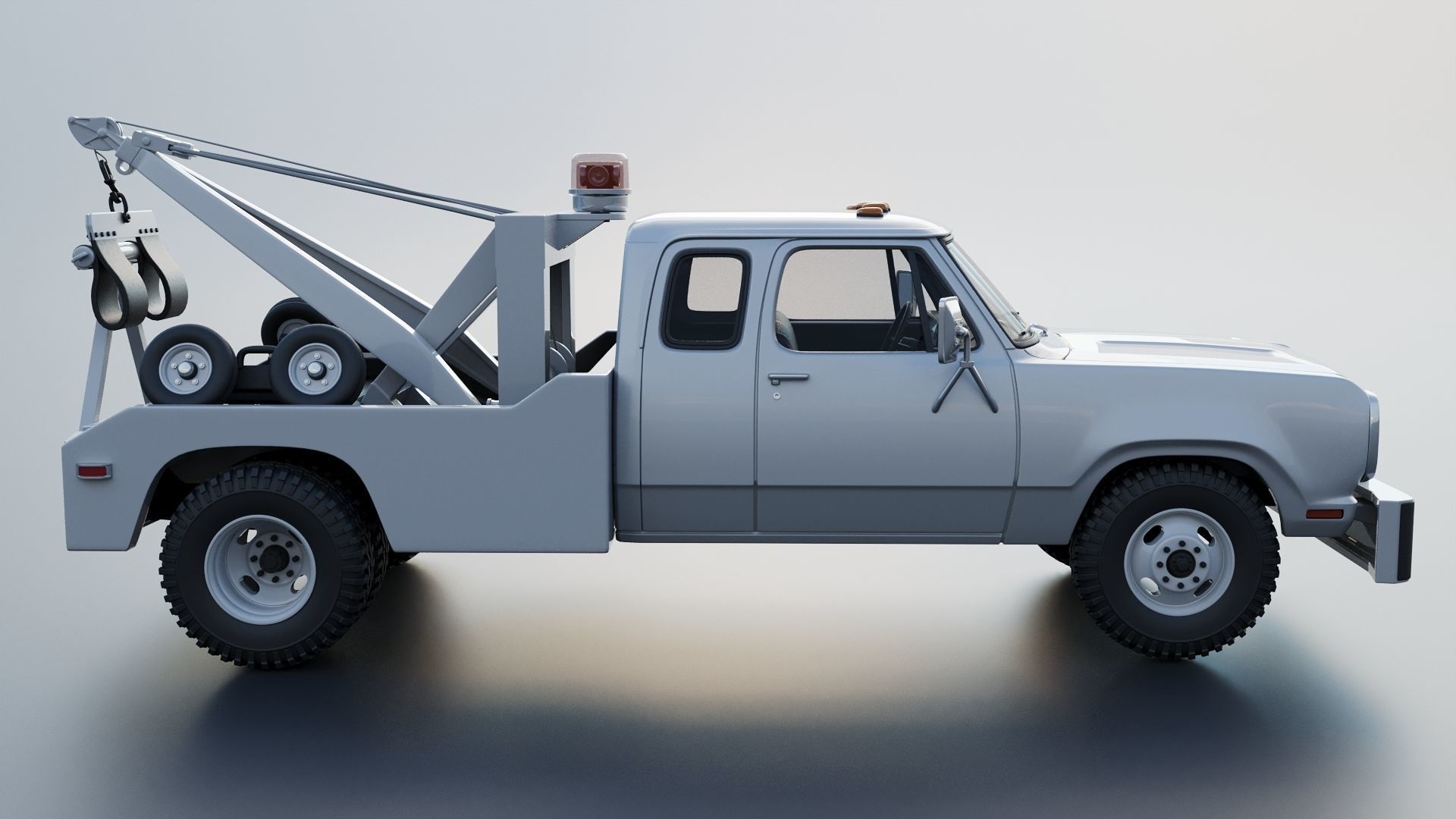 Dodge D300 Wrecker 1977 3D print model_7