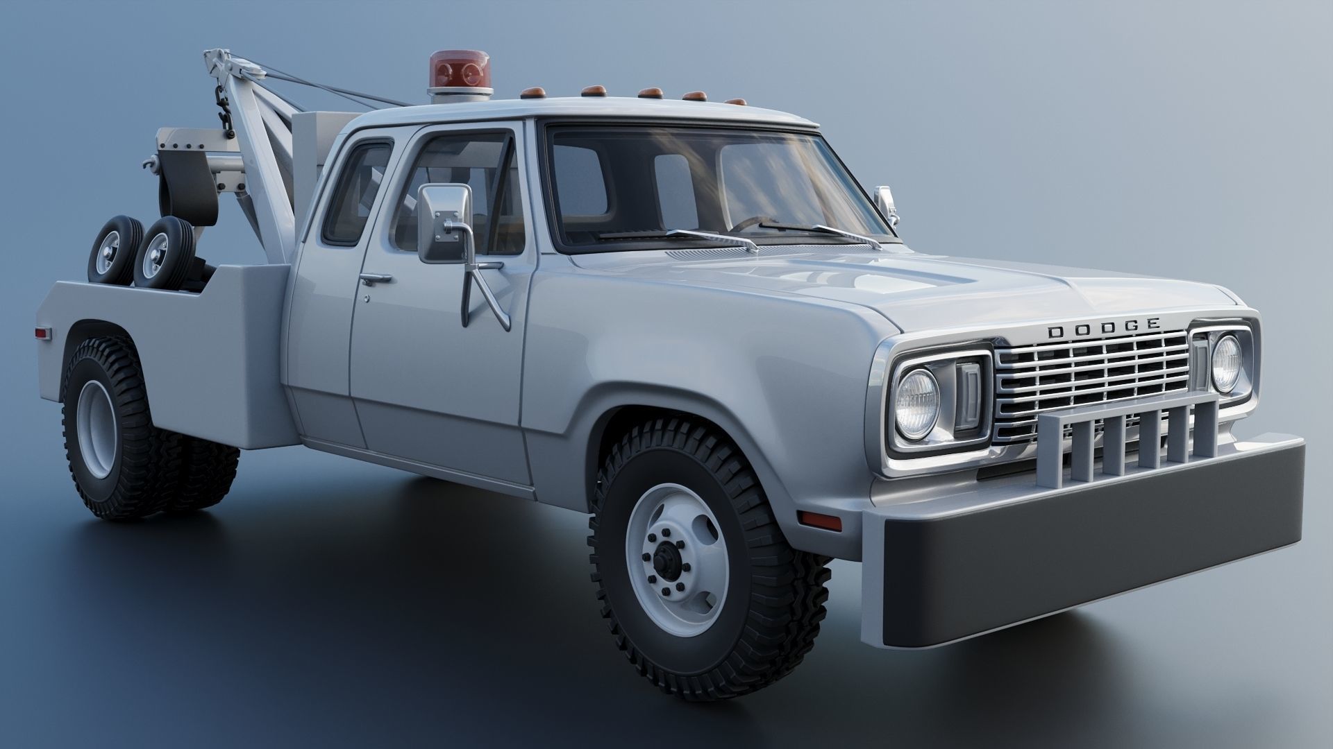 Dodge D300 Wrecker 1977 3D print model_8