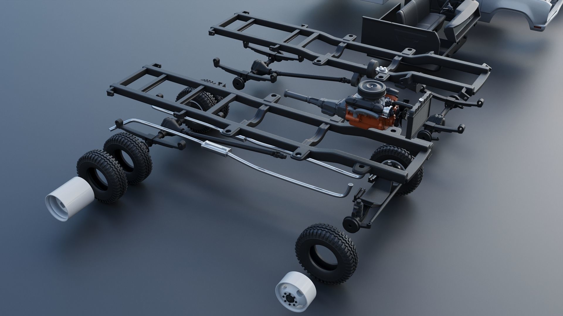 Dodge D300 Wrecker 1977 3D print model_25