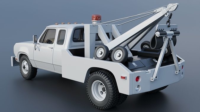 Dodge D300 Wrecker 1977 3D print model 4