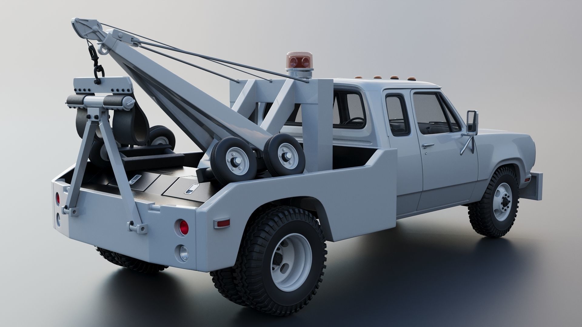 Dodge D300 Wrecker 1977 3D print model_5