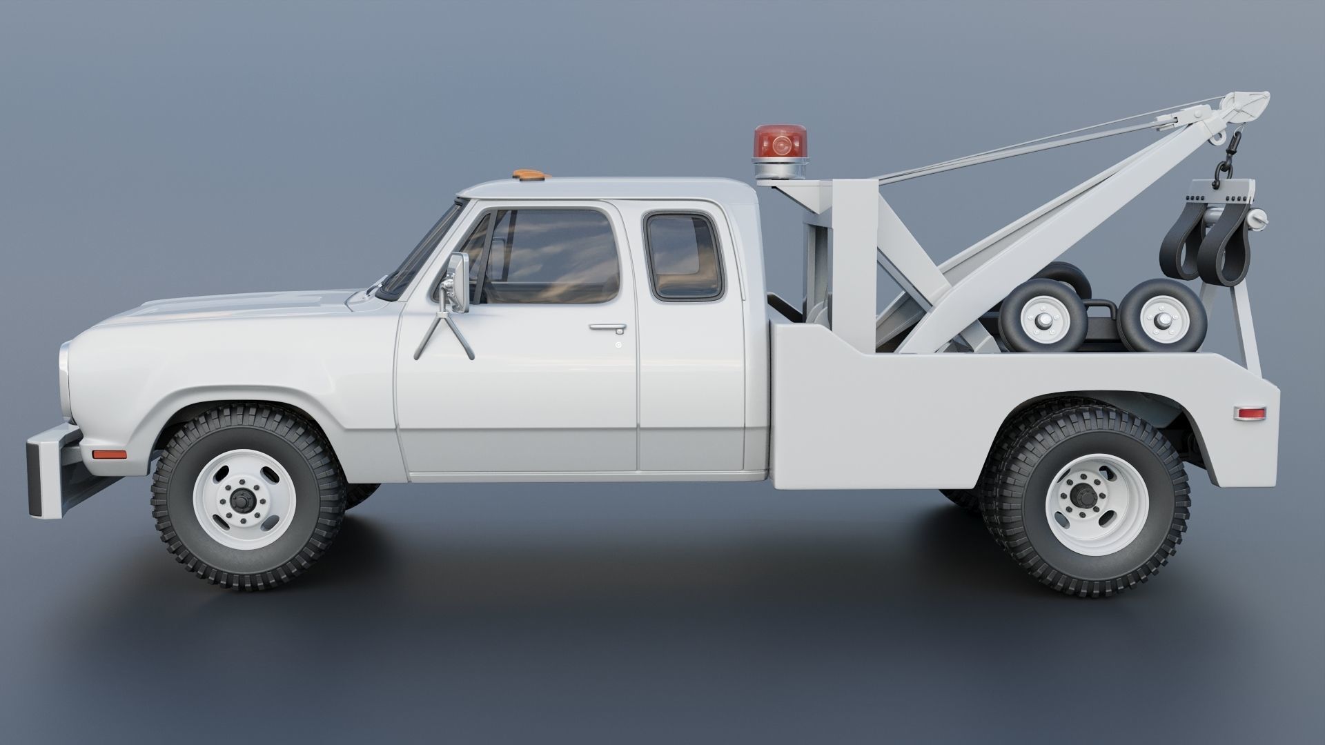 Dodge D300 Wrecker 1977 3D print model_2