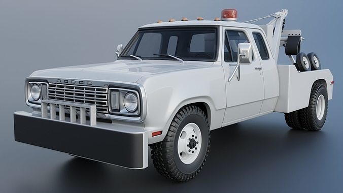 Dodge D300 Wrecker 1977 3D print model 2