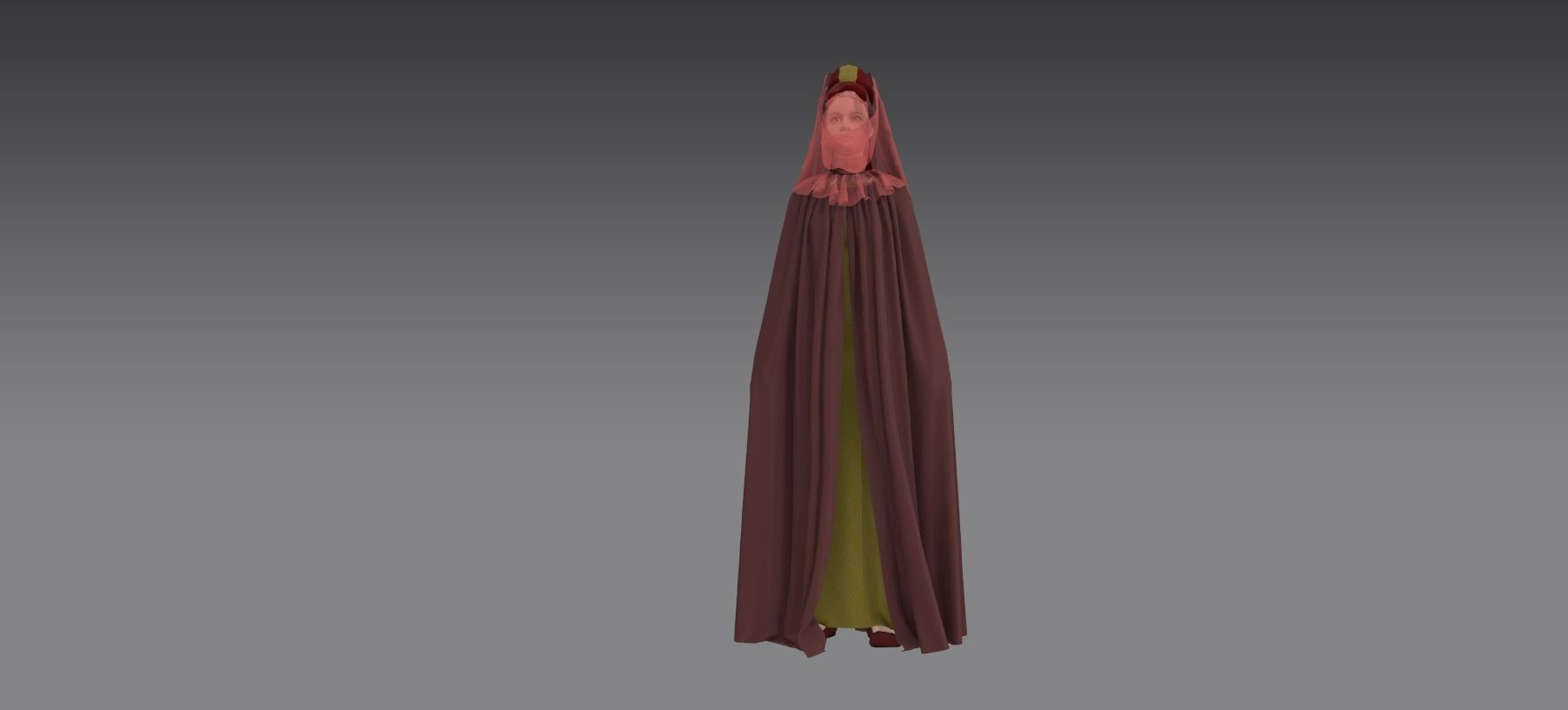 Dune inspired garment 3D model_2