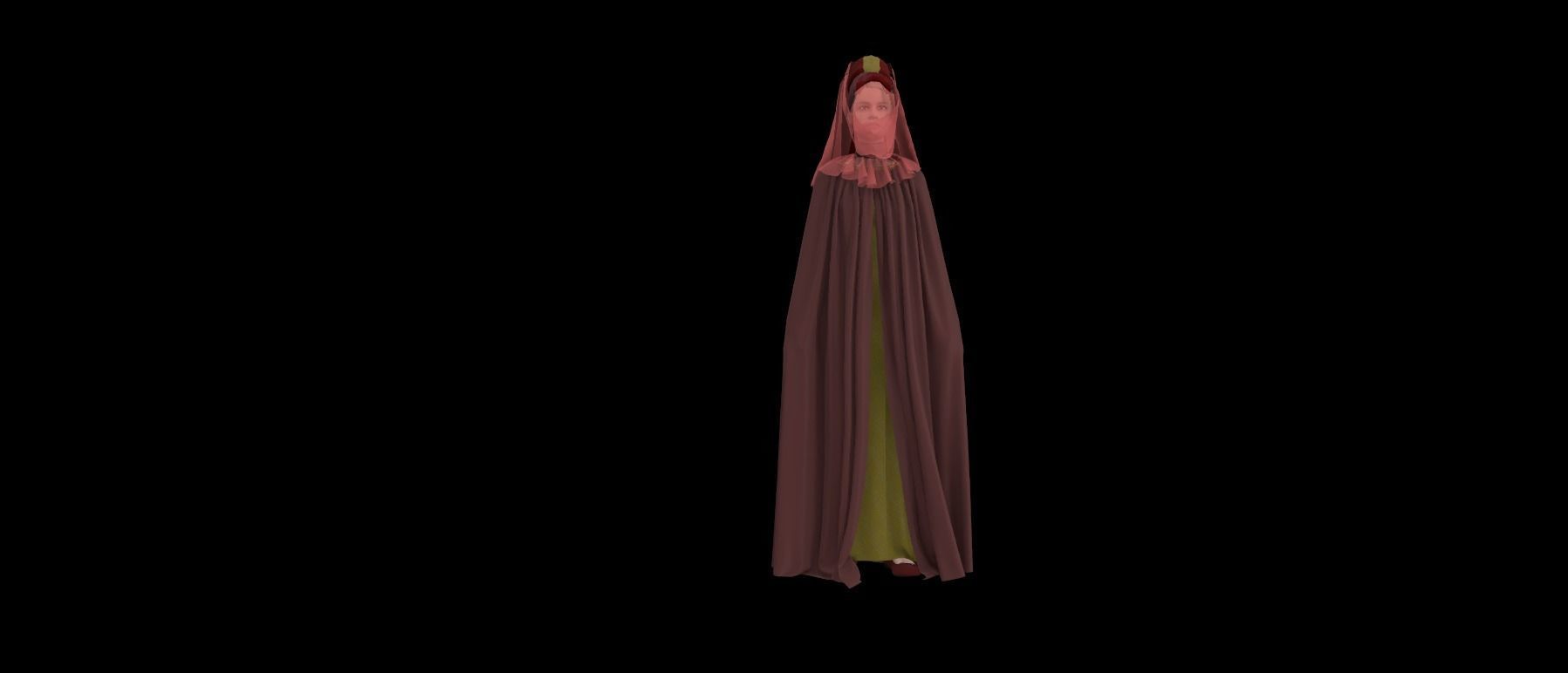 Dune inspired garment 3D model_12