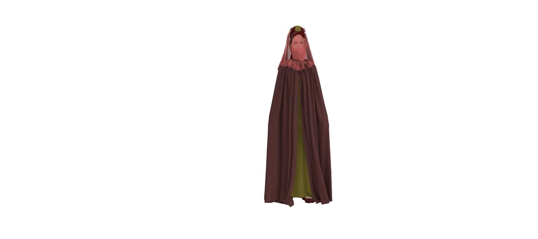 Dune inspired garment 3D model_11