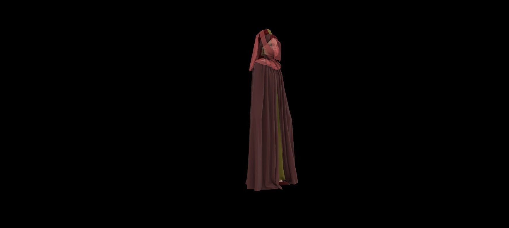 Dune inspired garment 3D model_14