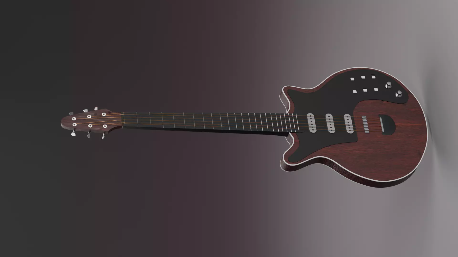 3D Electric Guitar Model Free low-poly 3D model