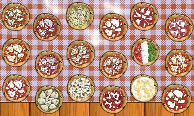 Pizza collection - 18 Pizze stylized