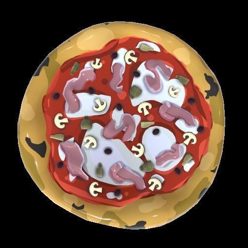 Pizza collection - 18 Pizze stylized Low-poly 3D model_7