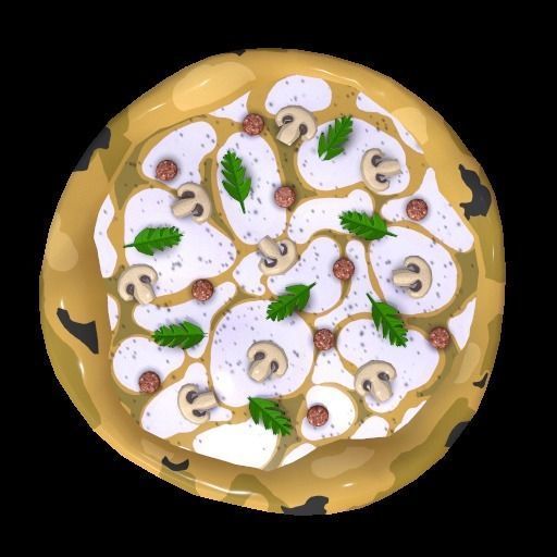 Pizza collection - 18 Pizze stylized Low-poly 3D model_6