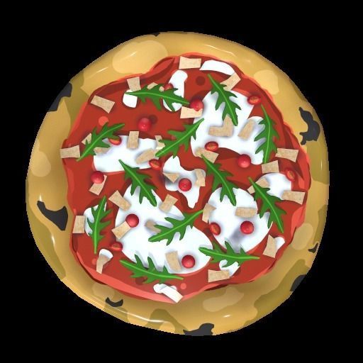 Pizza collection - 18 Pizze stylized Low-poly 3D model_12