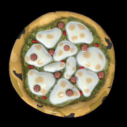 Pizza collection - 18 Pizze stylized Low-poly 3D model_17