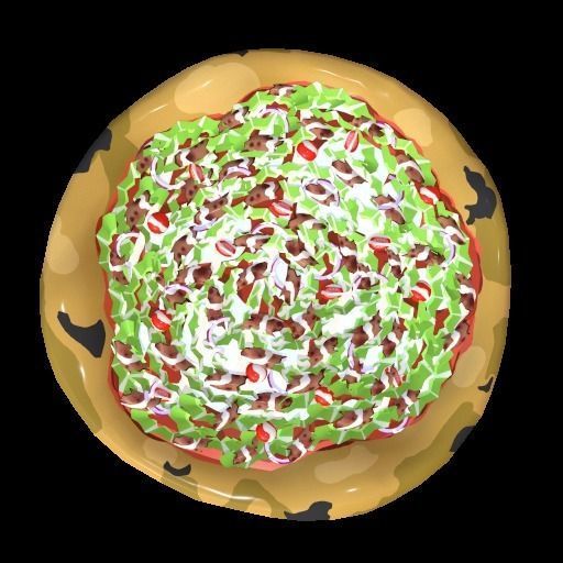 Pizza collection - 18 Pizze stylized Low-poly 3D model_18