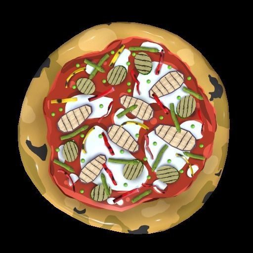 Pizza collection - 18 Pizze stylized Low-poly 3D model_16