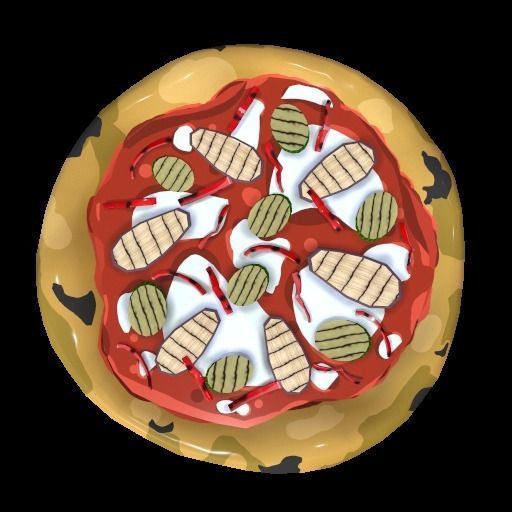 Pizza collection - 18 Pizze stylized Low-poly 3D model_10