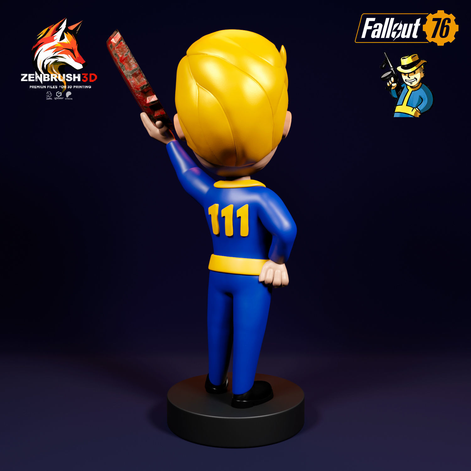 BOBBLEHEAD PACK 2 - FALLOUT 3D PRINTING - STL 3D print model_3