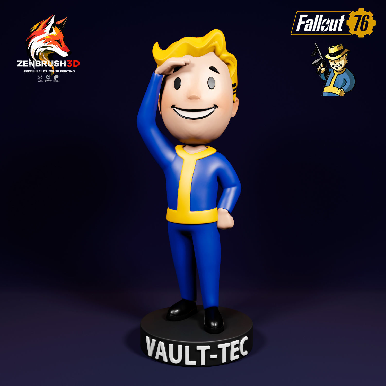 BOBBLEHEAD PACK 2 - FALLOUT 3D PRINTING - STL 3D print model_12