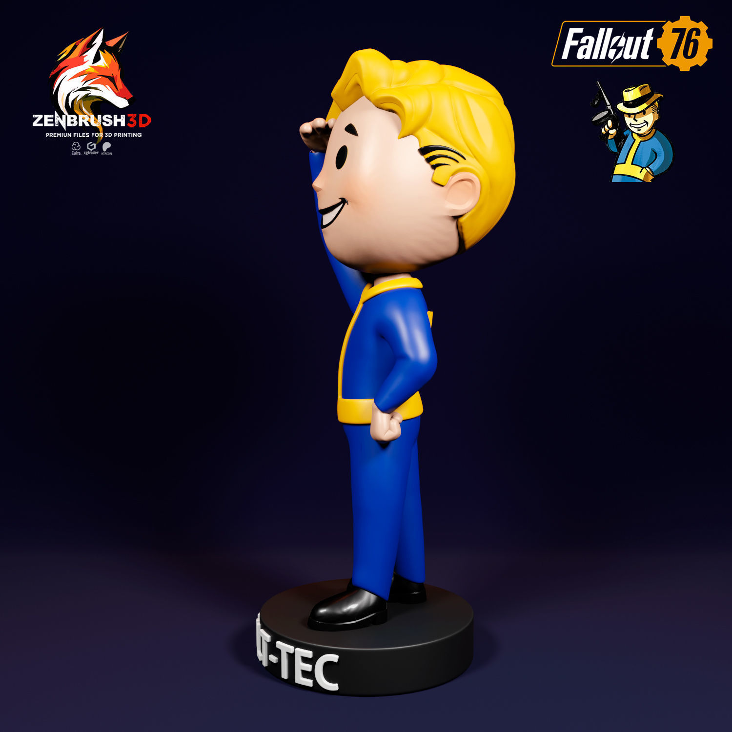 BOBBLEHEAD PACK 2 - FALLOUT 3D PRINTING - STL 3D print model_13