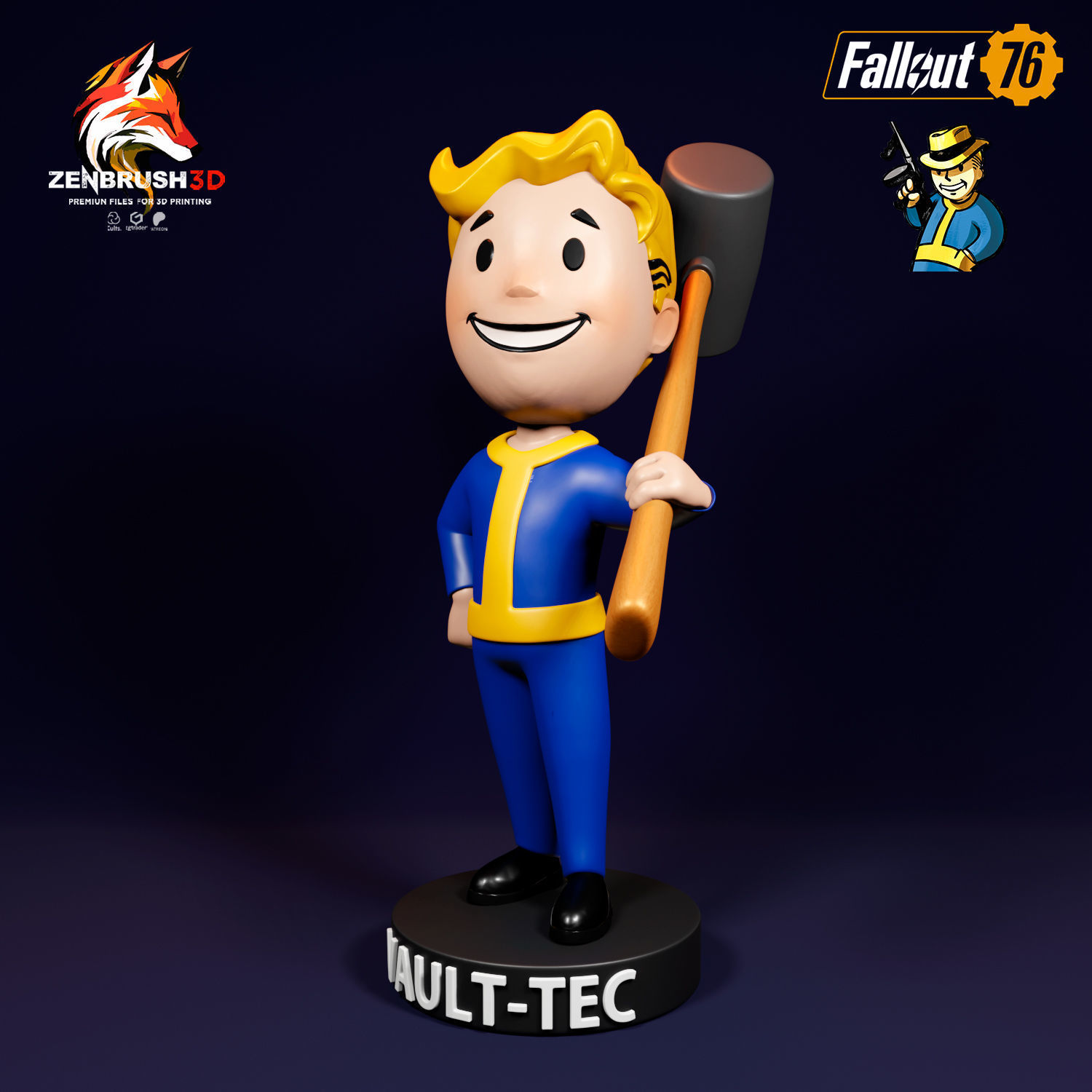 BOBBLEHEAD PACK 2 - FALLOUT 3D PRINTING - STL 3D print model_6