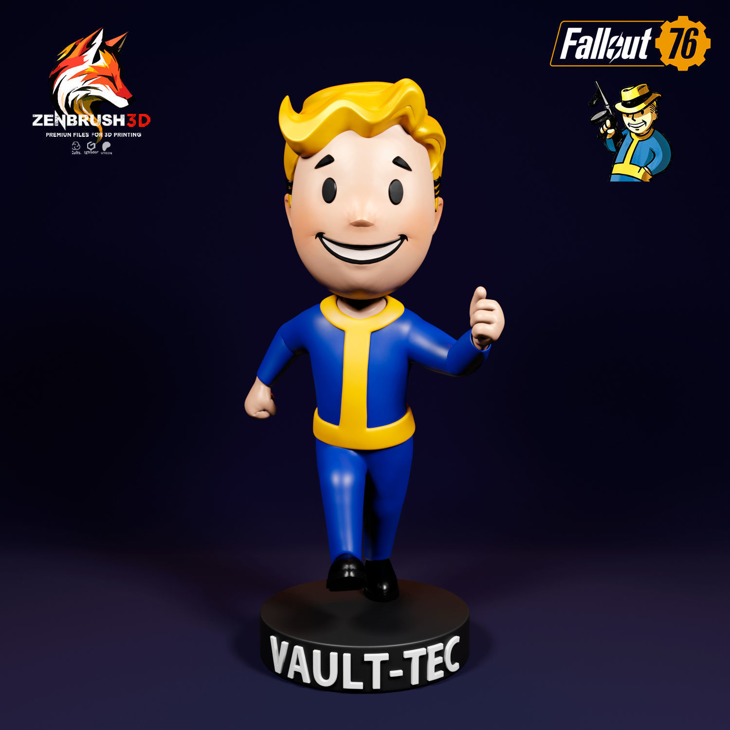 BOBBLEHEAD PACK 2 - FALLOUT 3D PRINTING - STL 3D print model_10
