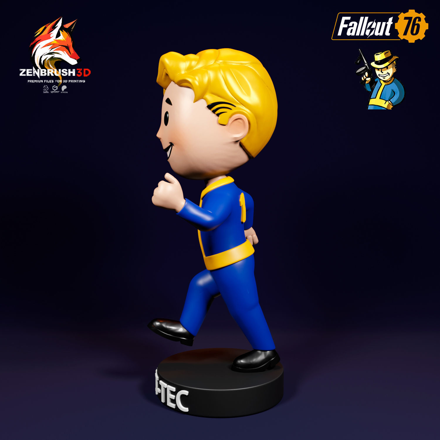 BOBBLEHEAD PACK 2 - FALLOUT 3D PRINTING - STL 3D print model_11