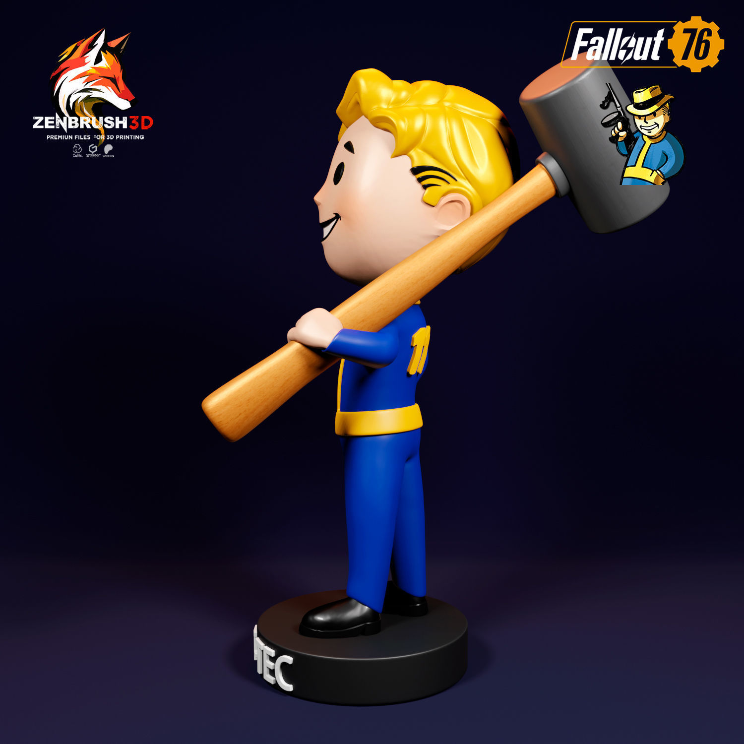 BOBBLEHEAD PACK 2 - FALLOUT 3D PRINTING - STL 3D print model_5