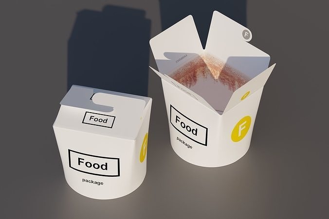 food packaging set 3D model 5