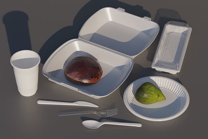 food packaging set 3D model 7