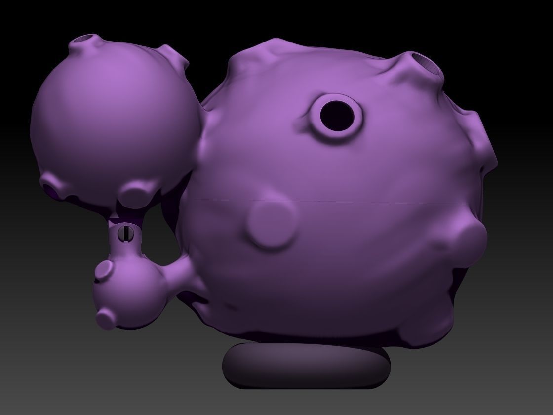 Weezing 3D print model_4
