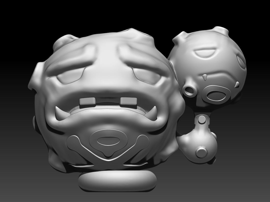 Weezing 3D print model_9