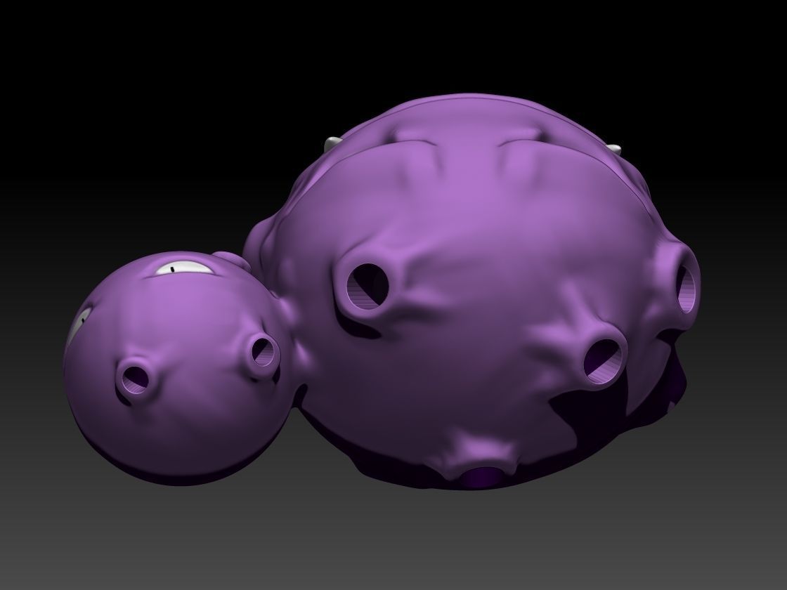 Weezing 3D print model_6