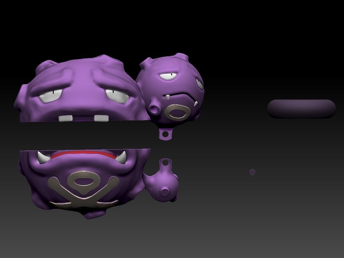 Weezing 3D print model_2