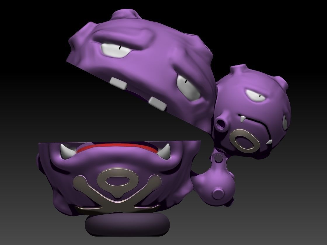 Weezing 3D print model_7