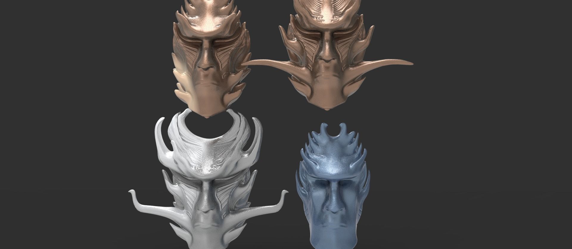 African shaman mask collection 1  3D model_1
