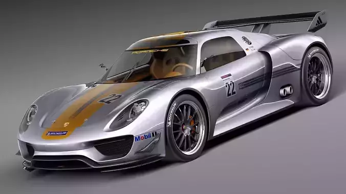 Porsche 918 RSR 2012 3D model Porsche 918 RSR 2012 3D model
