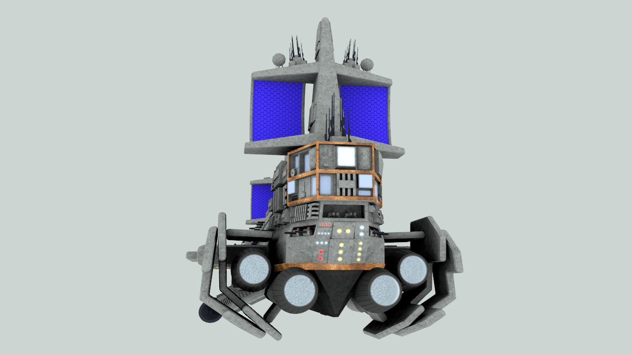 Space assault frigate 3D model_10