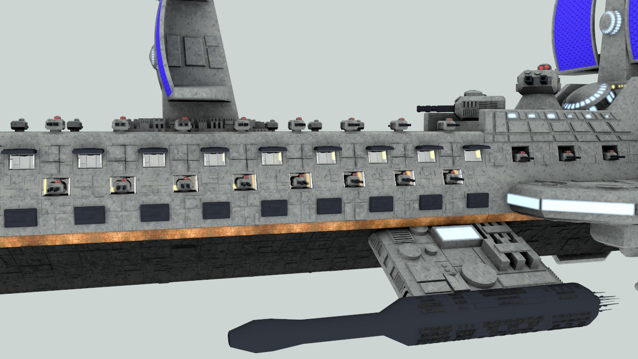 Space assault frigate 3D model_7