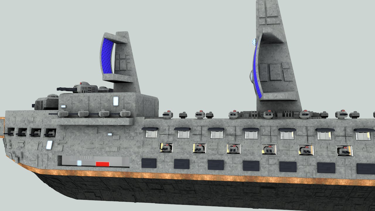 Space assault frigate 3D model_6