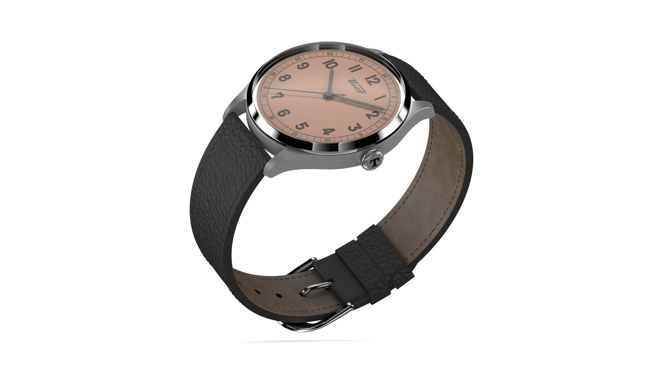 Tissot Heritage 1938 Automatic Cosc Brown 3D model_9