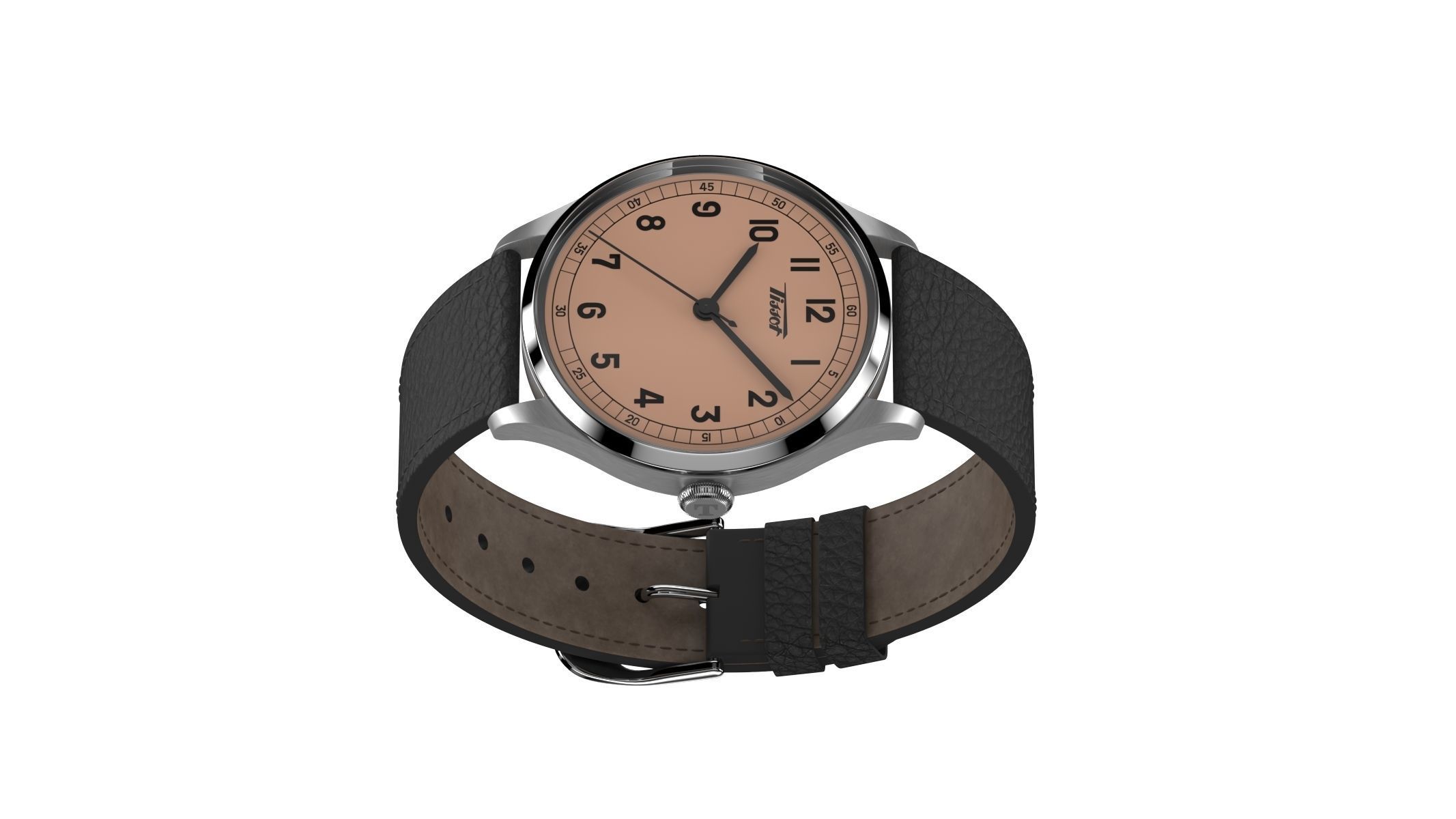 Tissot Heritage 1938 Automatic Cosc Brown 3D model_7