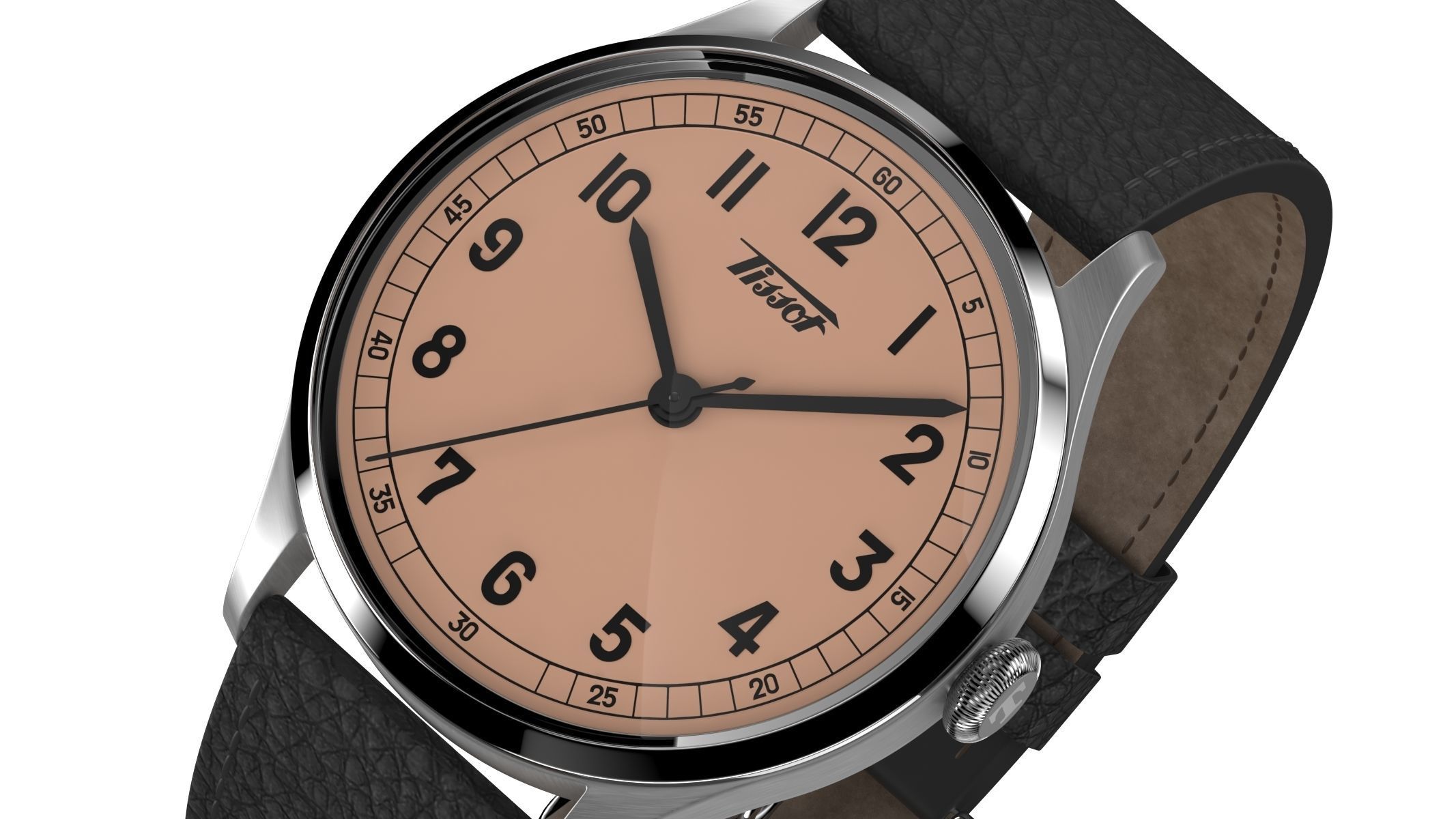 Tissot Heritage 1938 Automatic Cosc Brown 3D model_3