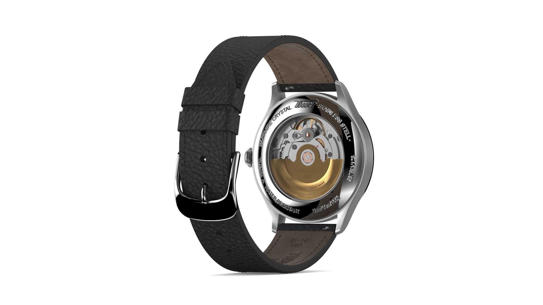 Tissot Heritage 1938 Automatic Cosc Brown 3D model_5