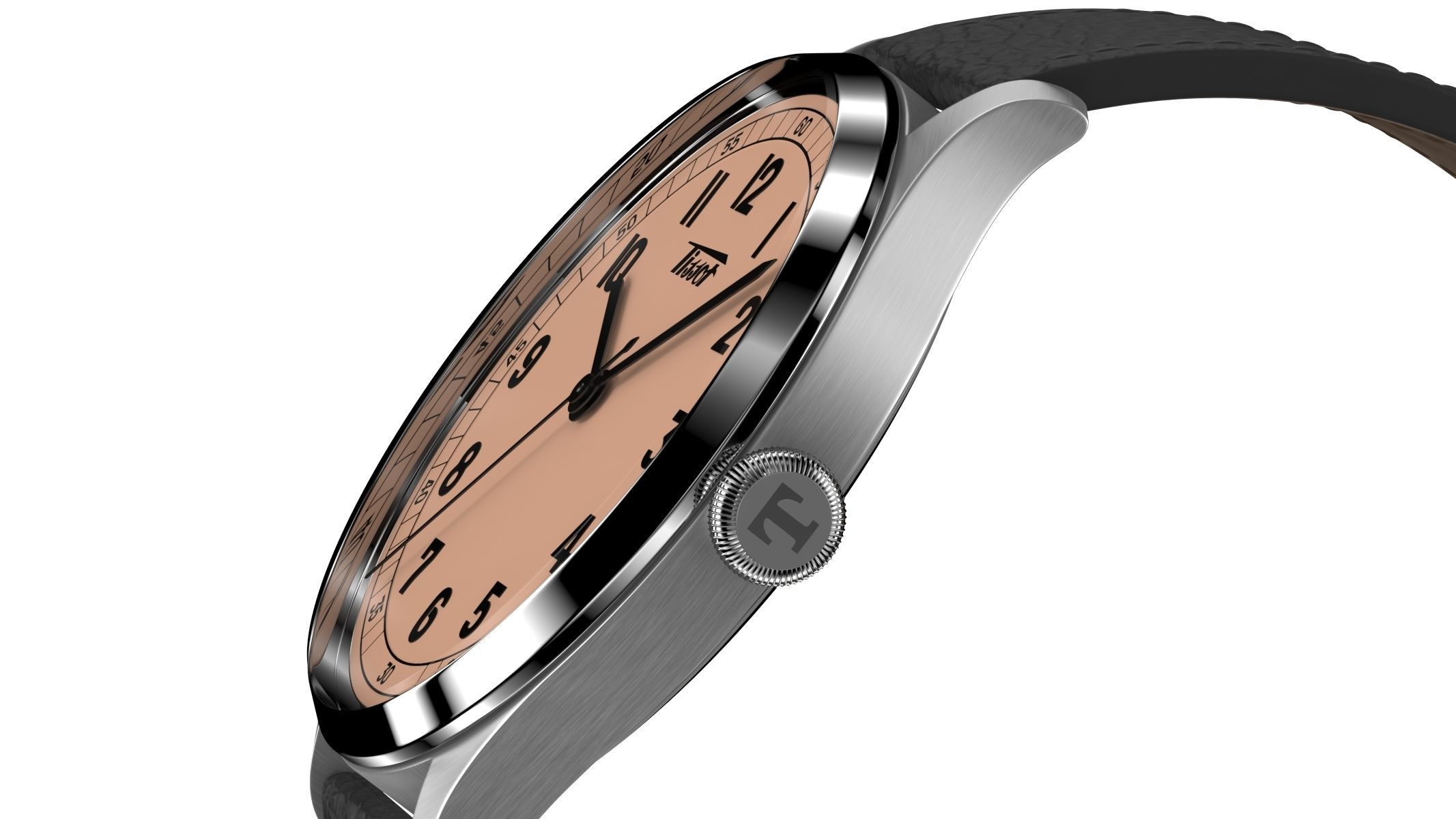 Tissot Heritage 1938 Automatic Cosc Brown 3D model_6