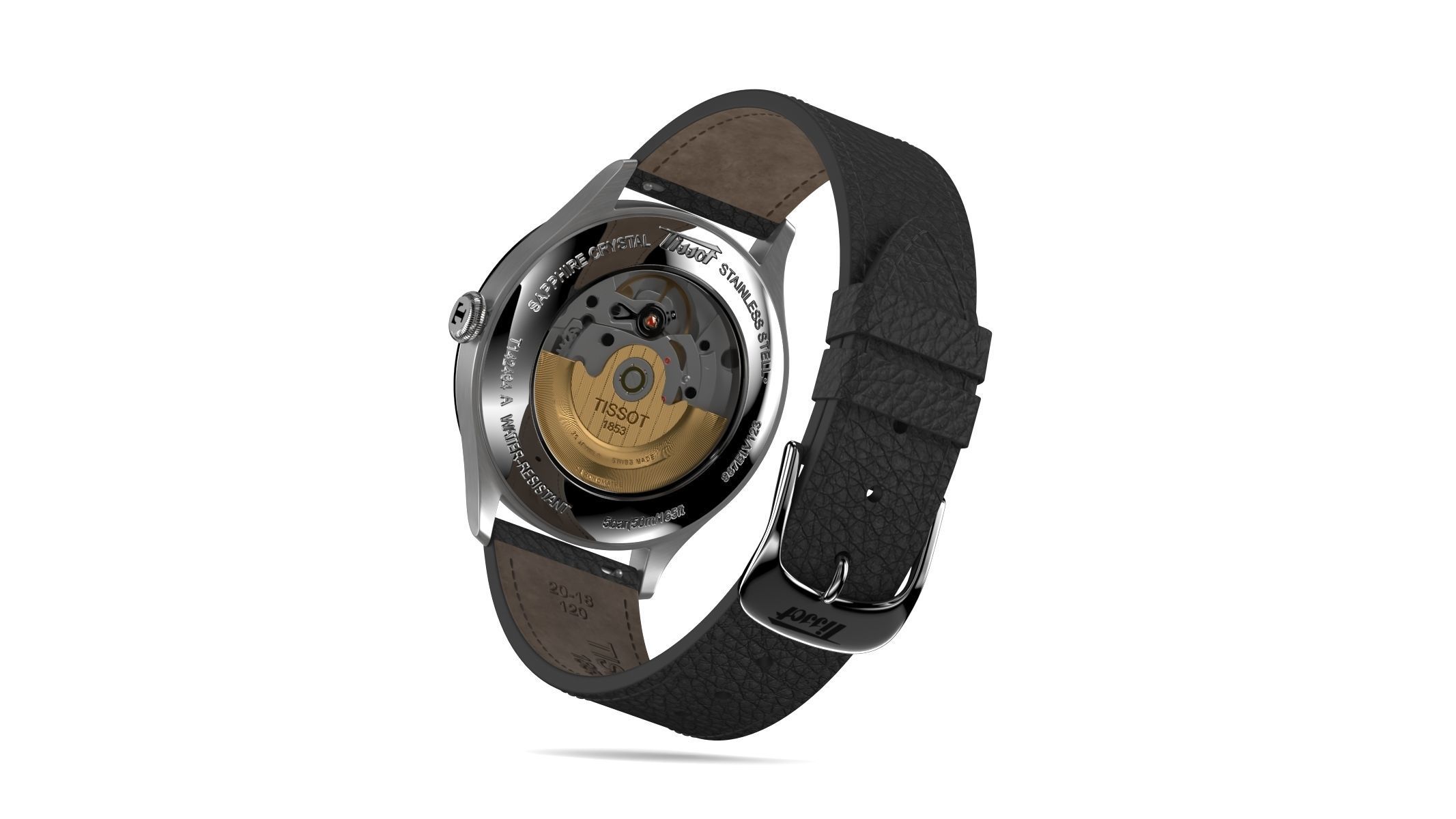 Tissot Heritage 1938 Automatic Cosc Brown 3D model_4