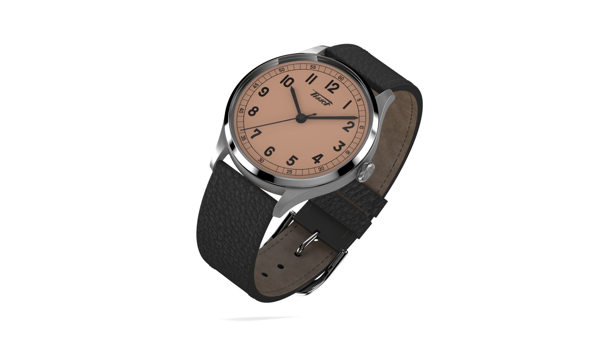 Tissot Heritage 1938 Automatic Cosc Brown 3D model_1