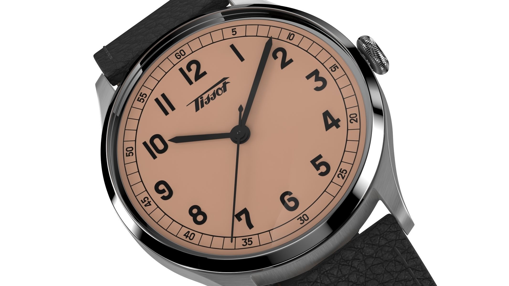 Tissot Heritage 1938 Automatic Cosc Brown 3D model_2